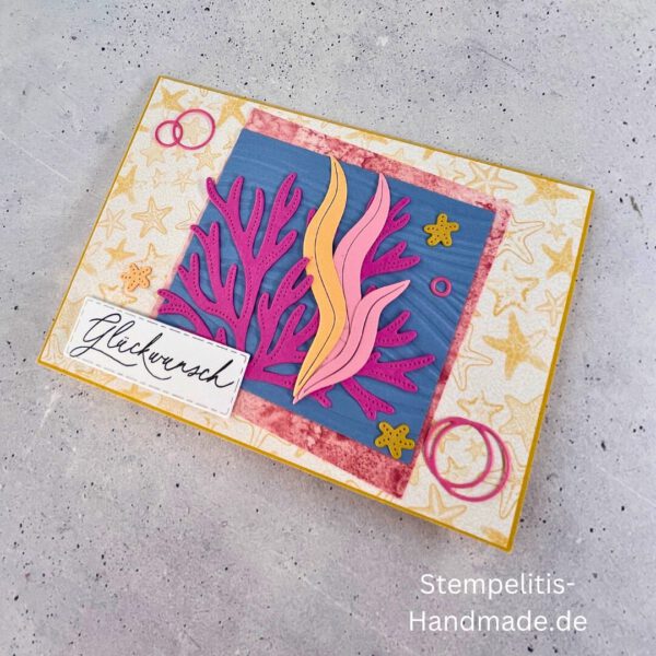 Ozean, Krebs, Hummer, Tintenfisch, Seestrrn, Meer, Stampin Up, Stempelset, handmade, Karte, Basteln, Geburtstag, Freundschaft, Grußkarte, DIY, Kolorieren, Klarsichtstempel, Scrapbooking, Papierbasteln, Bastelideen, Karten gestalten, Motivstempel, Bastelzubehör, kreative Karten, Stempeln, Stempelmotive, Bastelset, Bastelkarte, Kartenbasteln, Bastelprojekt, Handarbeit, selbstgemacht, Bastelstempel, Bastelspaß, Bastelfreude