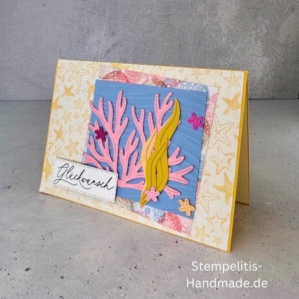Ozean, Krebs, Hummer, Tintenfisch, Seestrrn, Meer, Stampin Up, Stempelset, handmade, Karte, Basteln, Geburtstag, Freundschaft, Grußkarte, DIY, Kolorieren, Klarsichtstempel, Scrapbooking, Papierbasteln, Bastelideen, Karten gestalten, Motivstempel, Bastelzubehör, kreative Karten, Stempeln, Stempelmotive, Bastelset, Bastelkarte, Kartenbasteln, Bastelprojekt, Handarbeit, selbstgemacht, Bastelstempel, Bastelspaß, Bastelfreude