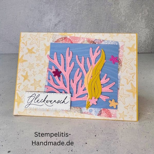Ozean, Krebs, Hummer, Tintenfisch, Seestrrn, Meer, Stampin Up, Stempelset, handmade, Karte, Basteln, Geburtstag, Freundschaft, Grußkarte, DIY, Kolorieren, Klarsichtstempel, Scrapbooking, Papierbasteln, Bastelideen, Karten gestalten, Motivstempel, Bastelzubehör, kreative Karten, Stempeln, Stempelmotive, Bastelset, Bastelkarte, Kartenbasteln, Bastelprojekt, Handarbeit, selbstgemacht, Bastelstempel, Bastelspaß, Bastelfreude