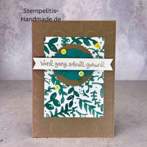 handgemachte Karte Mutmacher, Karte Lass dich nicht unterkriegen, Karte zur Aufmunterung, Motivationskarte handmade, Stampin’ Up Karte Mut machen, Aufmunterungskarte bunt, Karte mit Prägung und Schrift