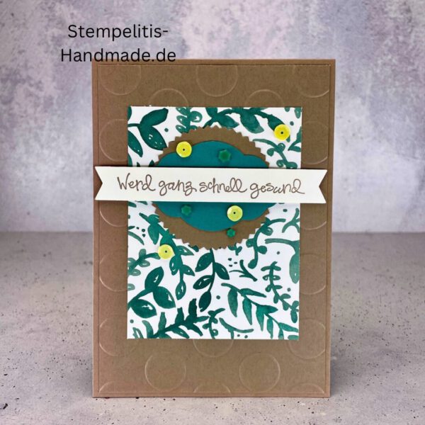 handgemachte Karte Mutmacher, Karte Lass dich nicht unterkriegen, Karte zur Aufmunterung, Motivationskarte handmade, Stampin’ Up Karte Mut machen, Aufmunterungskarte bunt, Karte mit Prägung und Schrift