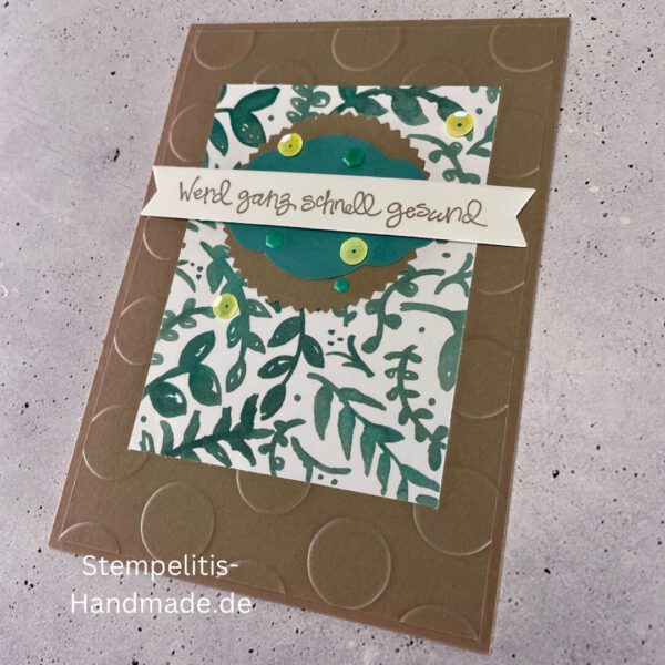 handgemachte Karte Mutmacher, Karte Lass dich nicht unterkriegen, Karte zur Aufmunterung, Motivationskarte handmade, Stampin’ Up Karte Mut machen, Aufmunterungskarte bunt, Karte mit Prägung und Schrift