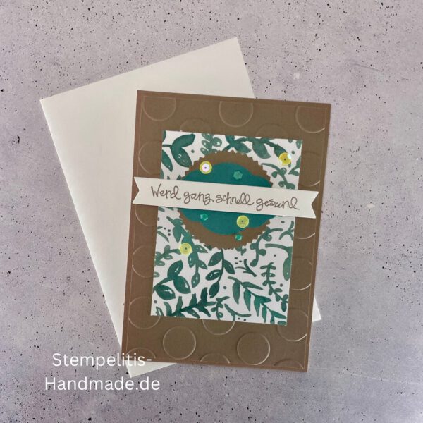 handgemachte Karte Mutmacher, Karte Lass dich nicht unterkriegen, Karte zur Aufmunterung, Motivationskarte handmade, Stampin’ Up Karte Mut machen, Aufmunterungskarte bunt, Karte mit Prägung und Schrift