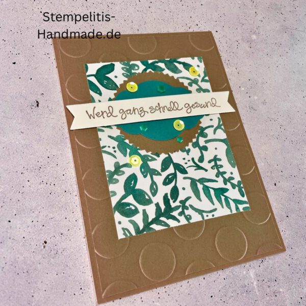 handgemachte Karte Mutmacher, Karte Lass dich nicht unterkriegen, Karte zur Aufmunterung, Motivationskarte handmade, Stampin’ Up Karte Mut machen, Aufmunterungskarte bunt, Karte mit Prägung und Schrift