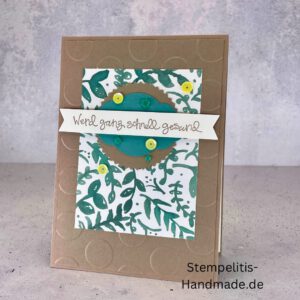 handgemachte Karte Mutmacher, Karte Lass dich nicht unterkriegen, Karte zur Aufmunterung, Motivationskarte handmade, Stampin’ Up Karte Mut machen, Aufmunterungskarte bunt, Karte mit Prägung und Schrift