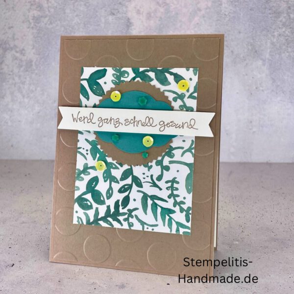 handgemachte Karte Mutmacher, Karte Lass dich nicht unterkriegen, Karte zur Aufmunterung, Motivationskarte handmade, Stampin’ Up Karte Mut machen, Aufmunterungskarte bunt, Karte mit Prägung und Schrift