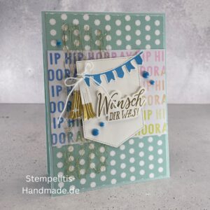 Wünsch dir was, Karte, Handgemacht, Glückwunschkarte, Wimper, Hurra, Geburtstag