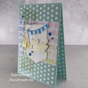 Wünsch dir was, Karte, Handgemacht, Glückwunschkarte, Wimper, Hurra, Geburtstag