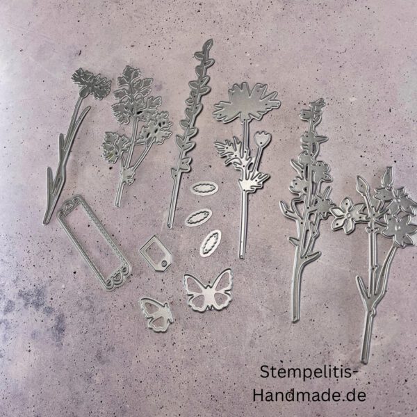 Stanzformen Wiese, gebrauchte Stanzformen, Stampin Up