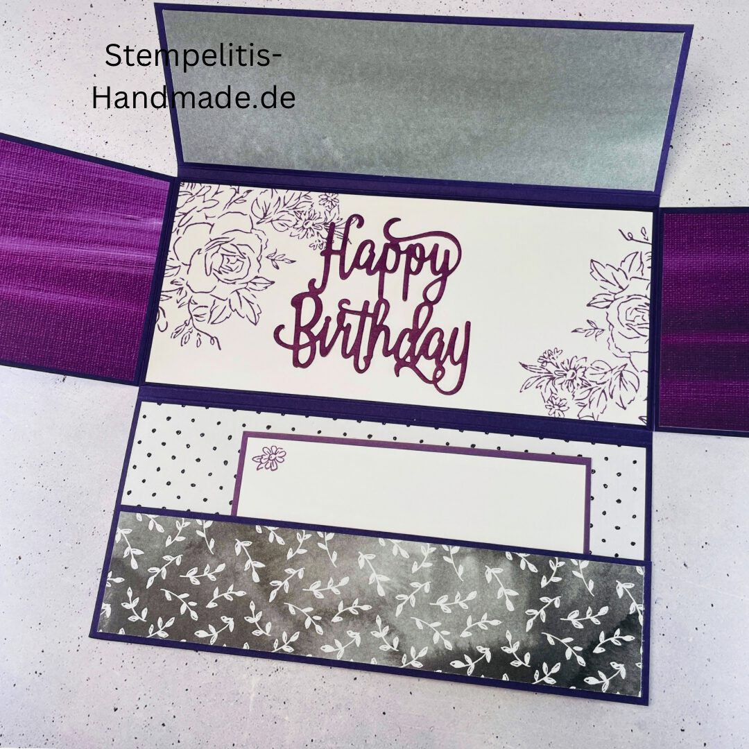 handgemachte Karte, Stampin Up Karte, Explosionskarte kaufen, Aufklappkarte Happy Birthday, Gutschein Verpackung Karte, Geldgeschenk Karte handmade
