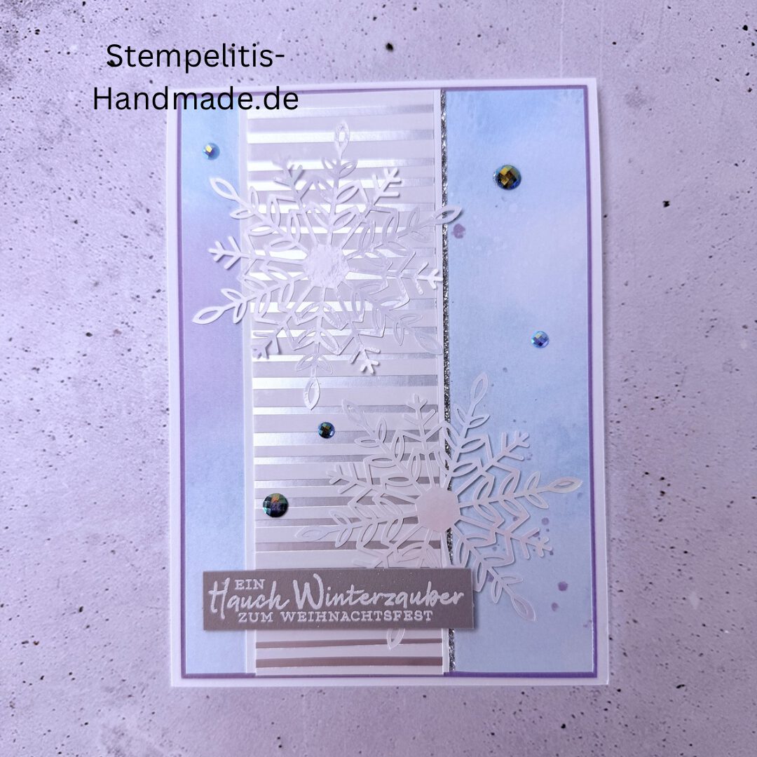 Ein Hauch Winterzauber | Handgemachte Weihnachtskarte – Bild 2
