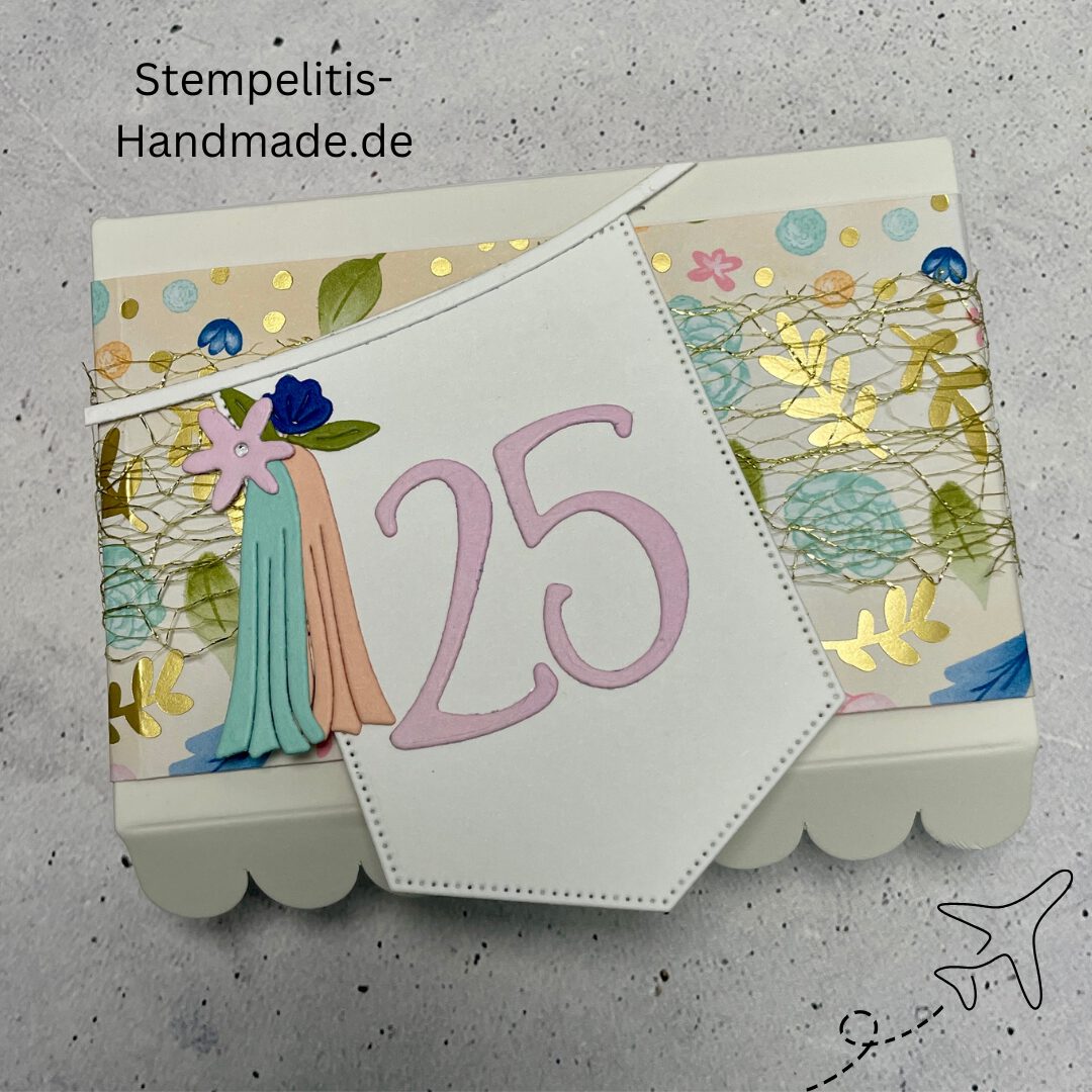 Geburtstag mit Wildblumen, Verpackung, Schachtel, handgemachte Geschenkverpackung