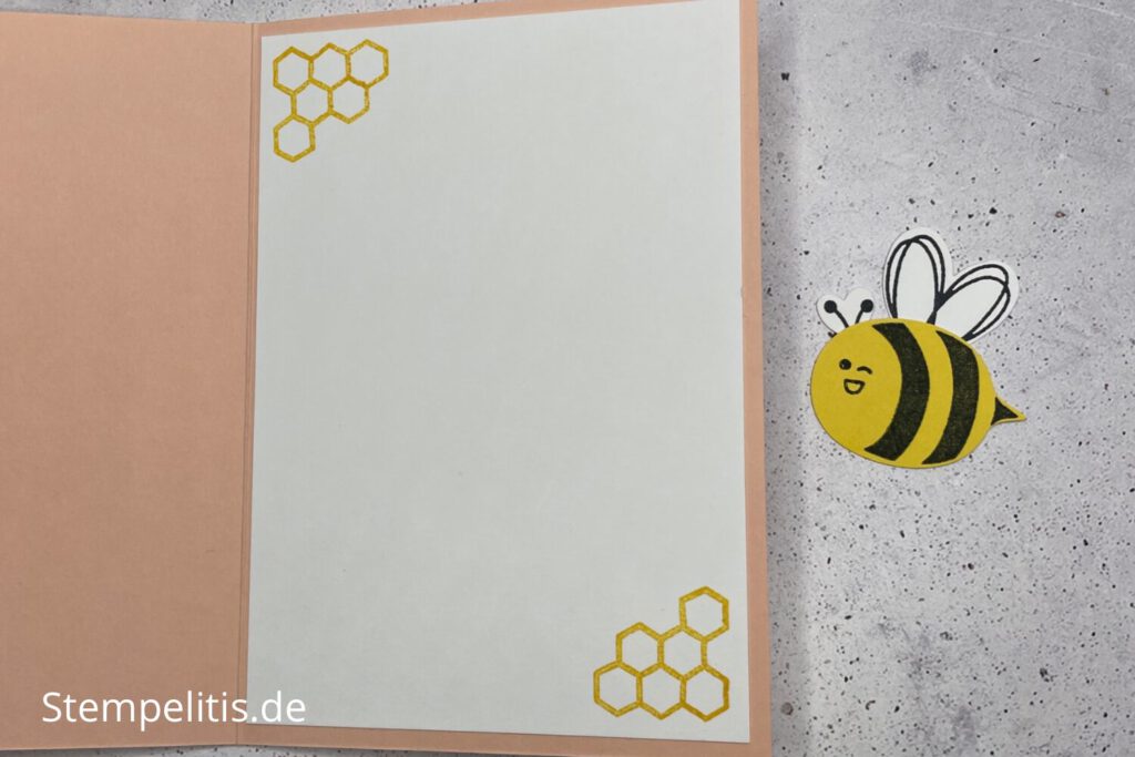 Schüttelkarte, Karte basteln, Papierbasteln, handmade, Bienen, honigsüß