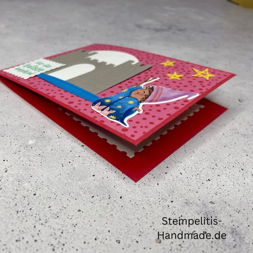 Geschenkpaket, Kartenform, Anleitung, Tutorial, Kinderspiel, Stampin Up, Karten basteln