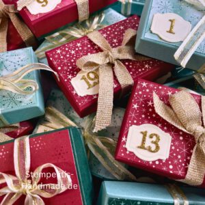 Anleitung, Hexagonturm, Weihnachten, Adventskalender, Turm, Stampin Up, Papierbasteln, DIY, handmade, Stempelitis