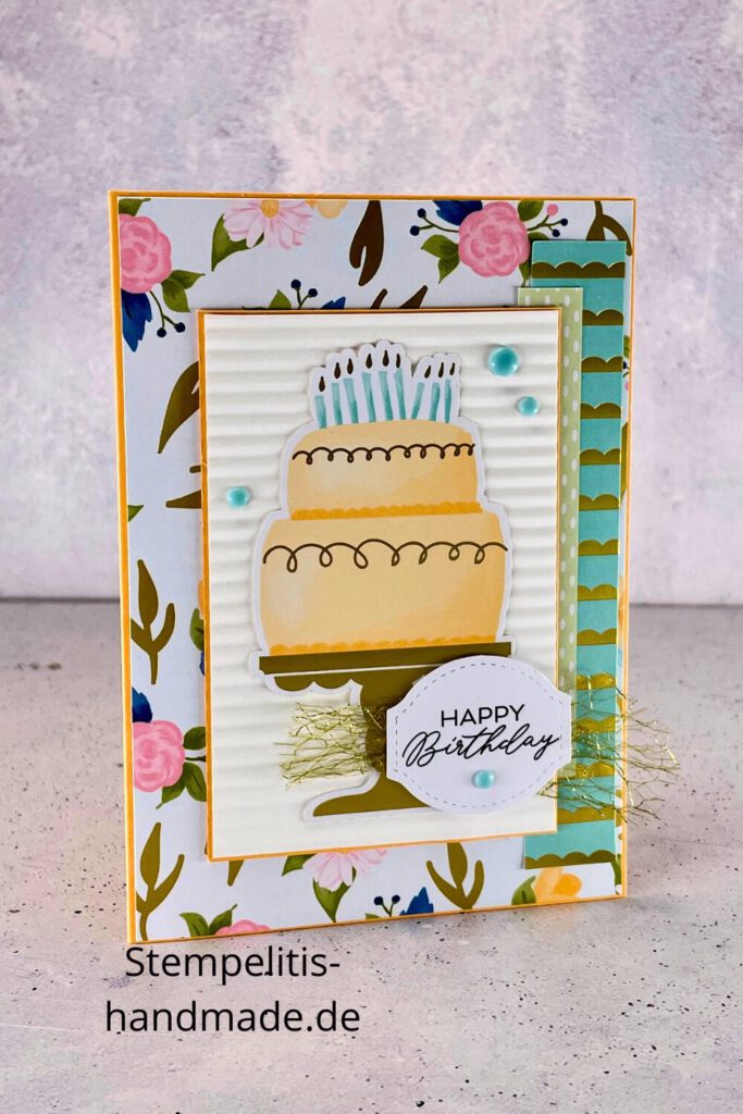 Geburtstag mit Wildblumen, Karte, handgemachte Karte