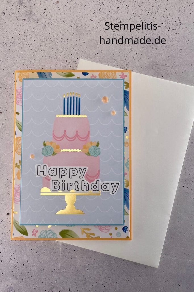 Geburtstag mit Wildblumen, Karte, handgemachte Karte