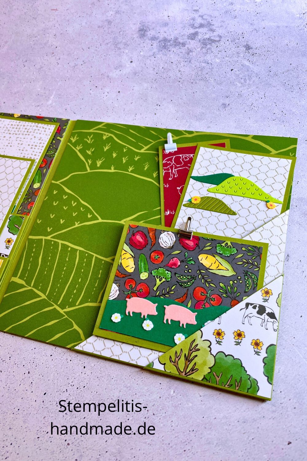 Landliebe, Minialbum, Album basteln, Bauernhof, dIY, Papierbasteln, handmade