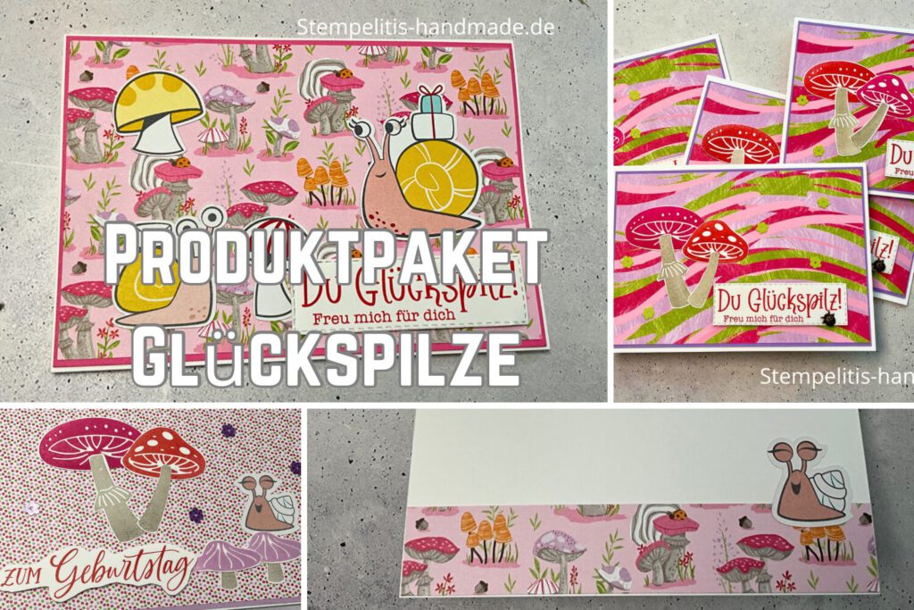 Karte, handgemacht, Glückspilze, basteln, Kartenbasteln