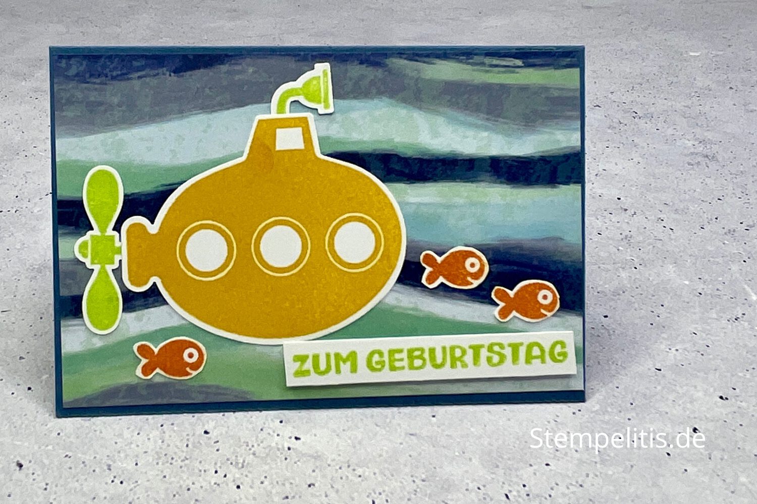 U-Boot, kleine Karte, handmade, Abenteuer, Meer, Unter Wasser