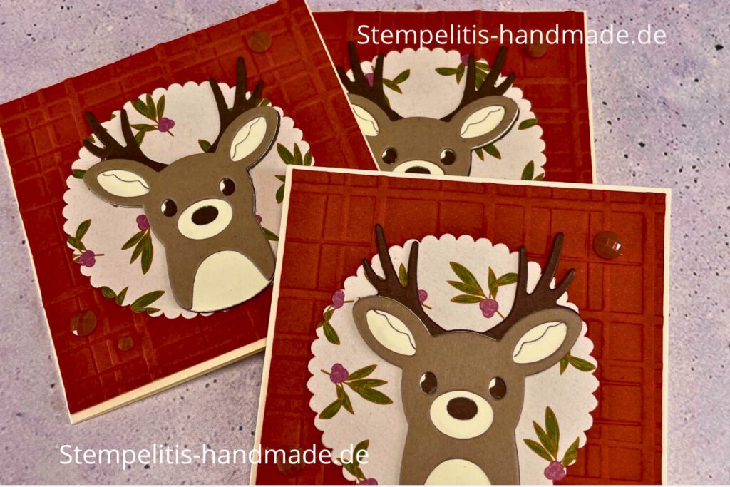 Weihnachtskarte, Weihnachten, Rentier, Festtage