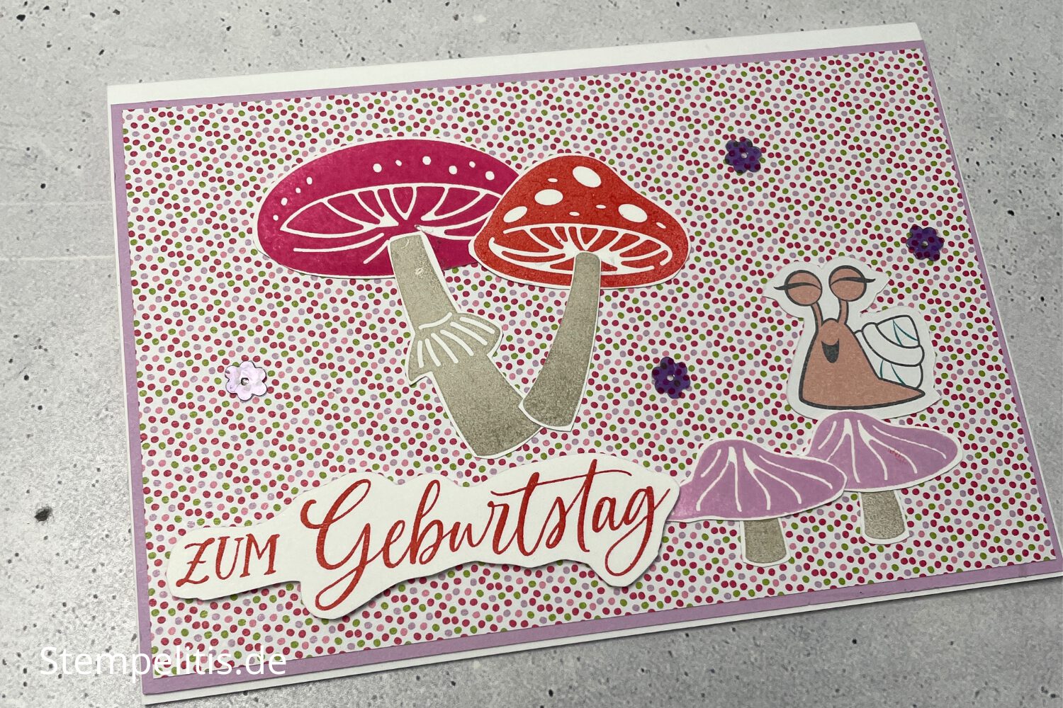 Karte, handgemacht, Glückspilze, basteln, Kartenbasteln