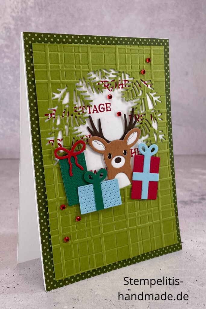 Weihnachtskarte, Weihnachten, Rentier, Festtage