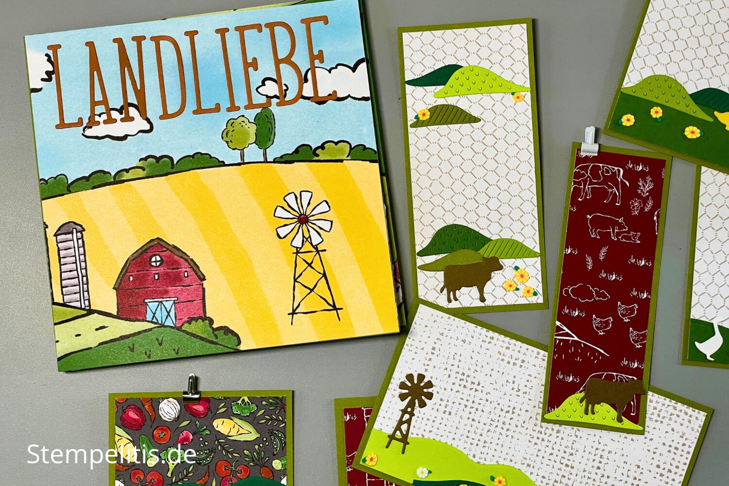Landliebe, Minialbum, Album basteln, Bauernhof, dIY, Papierbasteln, handmade