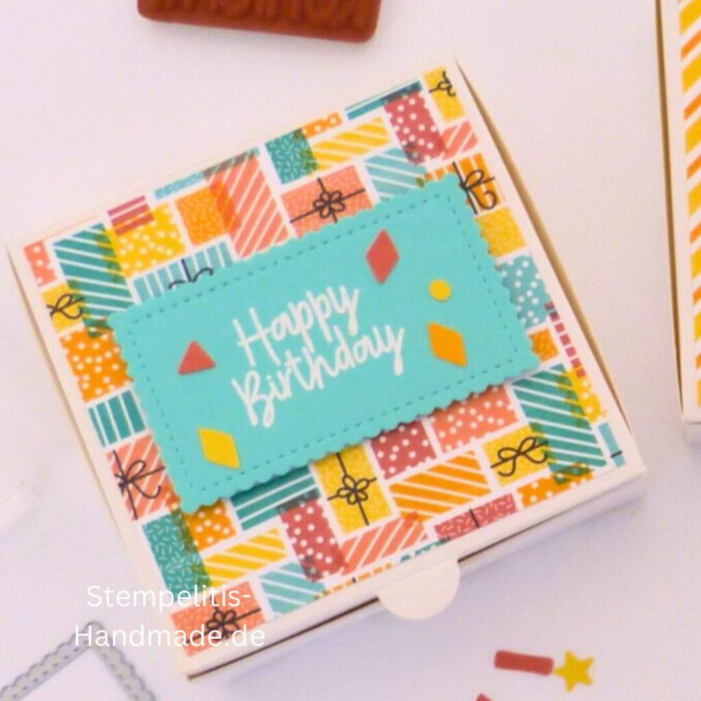 Konfettischleuder, Anleitung, Verpackung, Geschenk, Überraschung, Stampin Up, Stempelitis, Tutorial, Papierbasteln, handmade