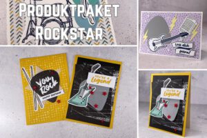 Rock, Rock n Roll, Gitarre, Musik, Karten basteln, handgemachte Karte