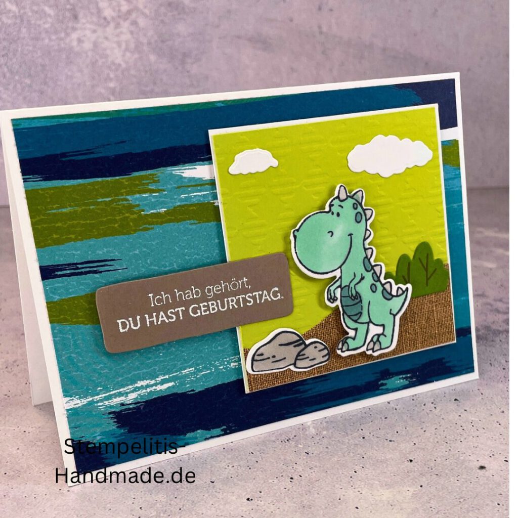Karten für Kinder, Geburtstag, Dinos, Dinosaurier