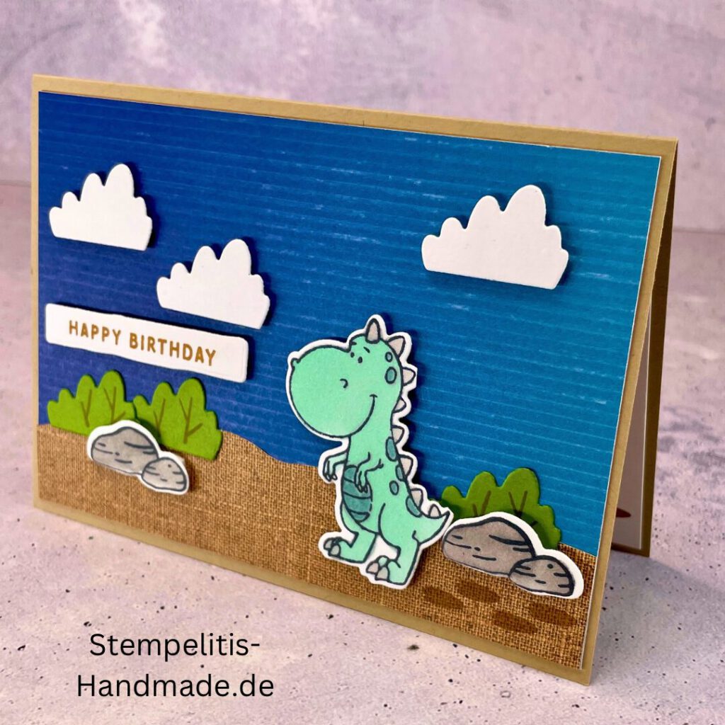 Karten für Kinder, Geburtstag, Dinos, Dinosaurier