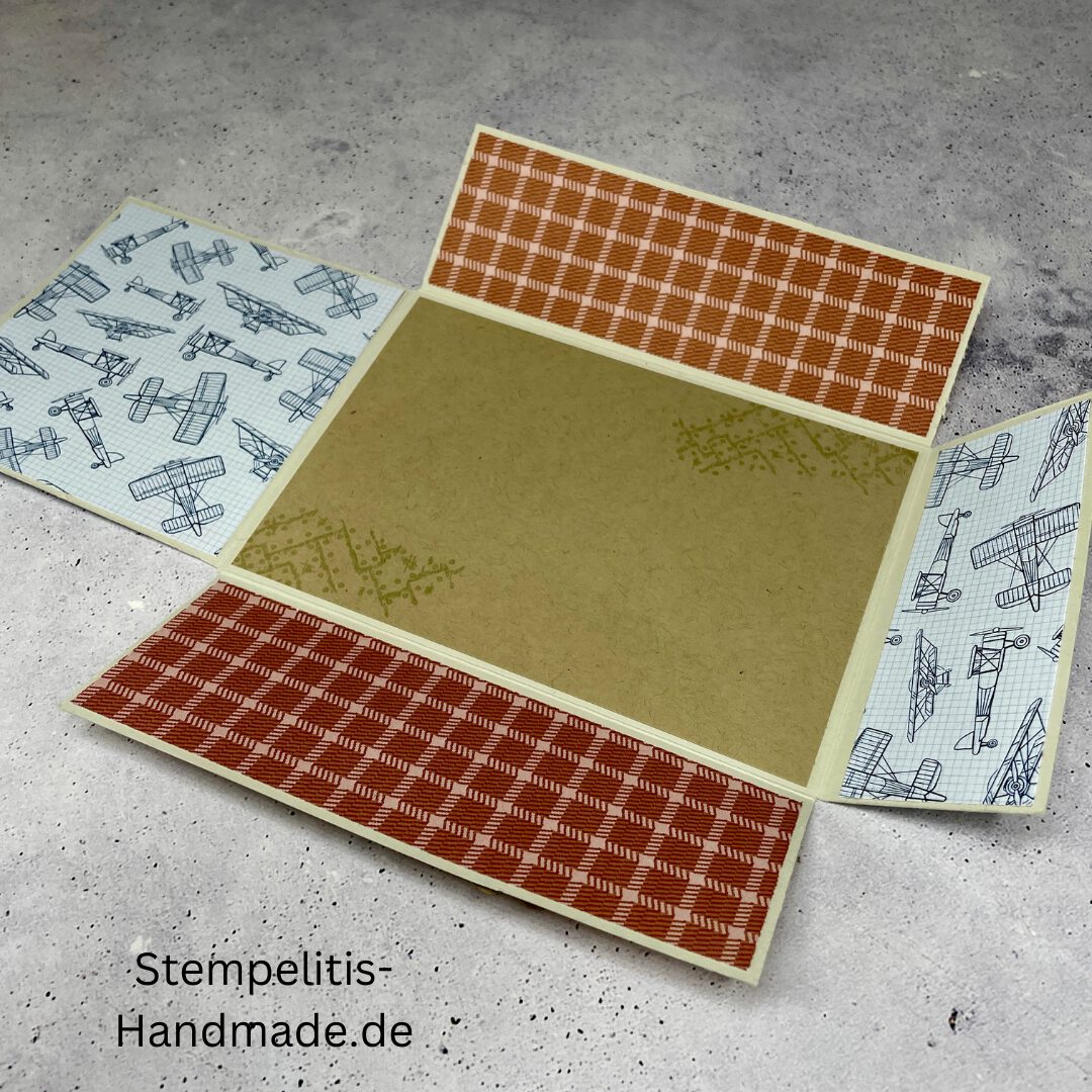 Funfold, Karte, Handmade, DIY, Anleitung, Höhenflüge, Flugzeug, Karten basteln