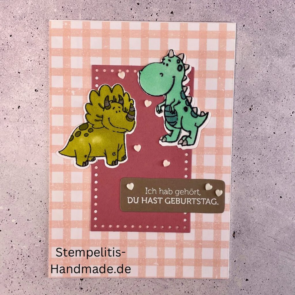 Karten für Kinder, Geburtstag, Dinos, Dinosaurier