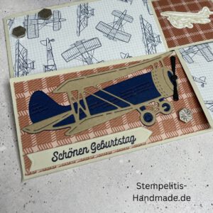 Funfold, Karte, Handmade, DIY, Anleitung, Höhenflüge, Flugzeug, Karten basteln