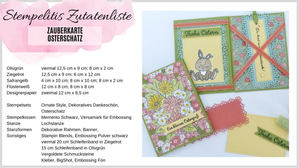 Zauberhafte, Ostern, Papierbasteln, Gutscheinkarte