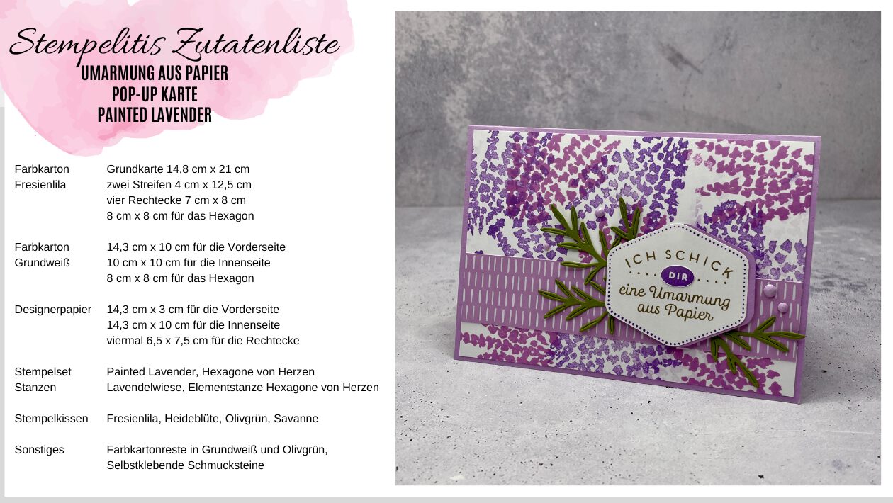 Umarmung aus Papier, Karte, Foldupcard, DIY, basteln, Stempel, Handmade