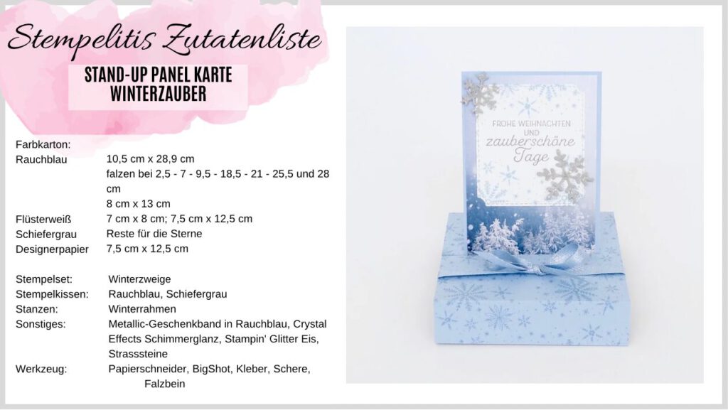 Stand up Panel Karte, Weihnachten, Stampin Up, Schneeman, Papierbasteln, DIY, handmade, Stempelitis