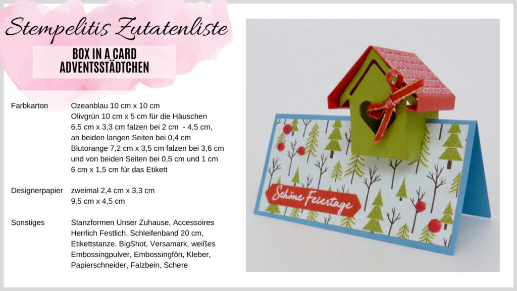 Weihnachten, Stampin Up, Kalender, Papierbasteln, DIY, handmade, 24 Türchen, Stempelitis