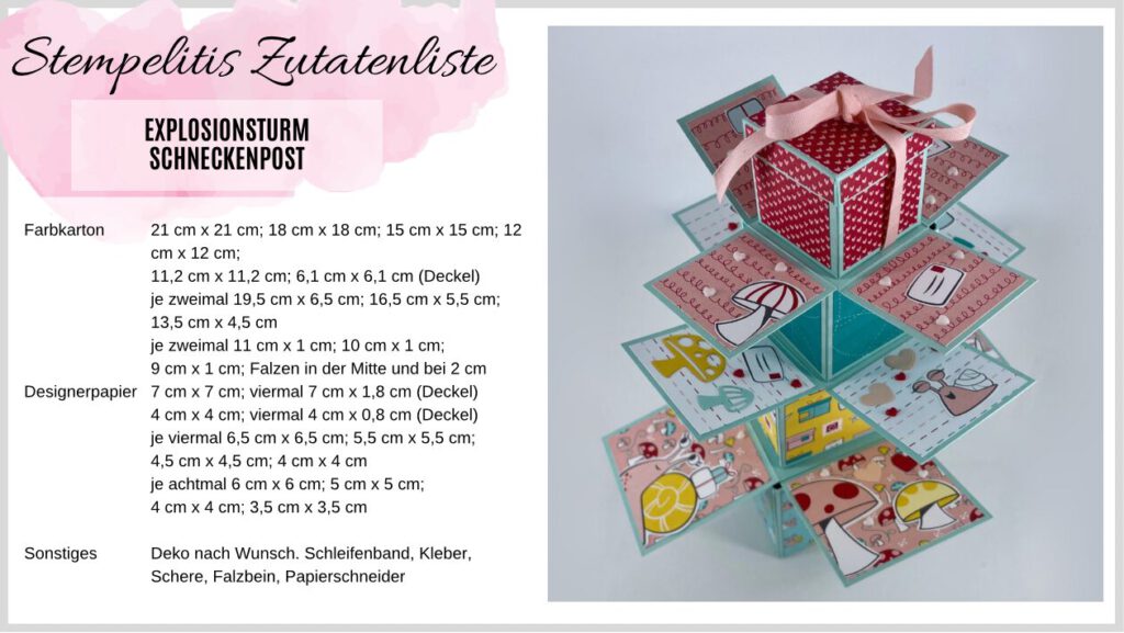 Zutatenliste Explosionsturm