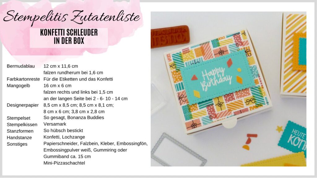 Zutatenliste Konfetti