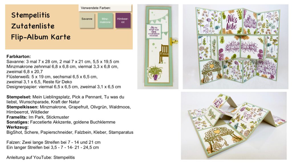 Flip Album, Karte, Anleitung, Tutorial, Basteln, Papierbasteln, DIY, handmade