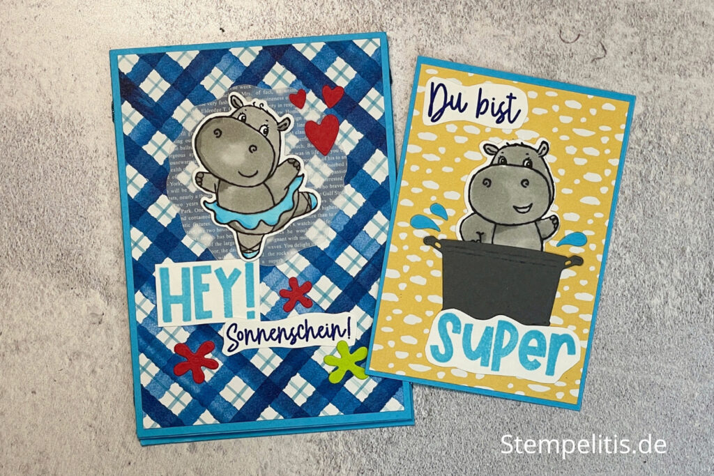 Zauberkarte, Happy Hippos, Anleitung, Stampin Up, Basteln, handmade