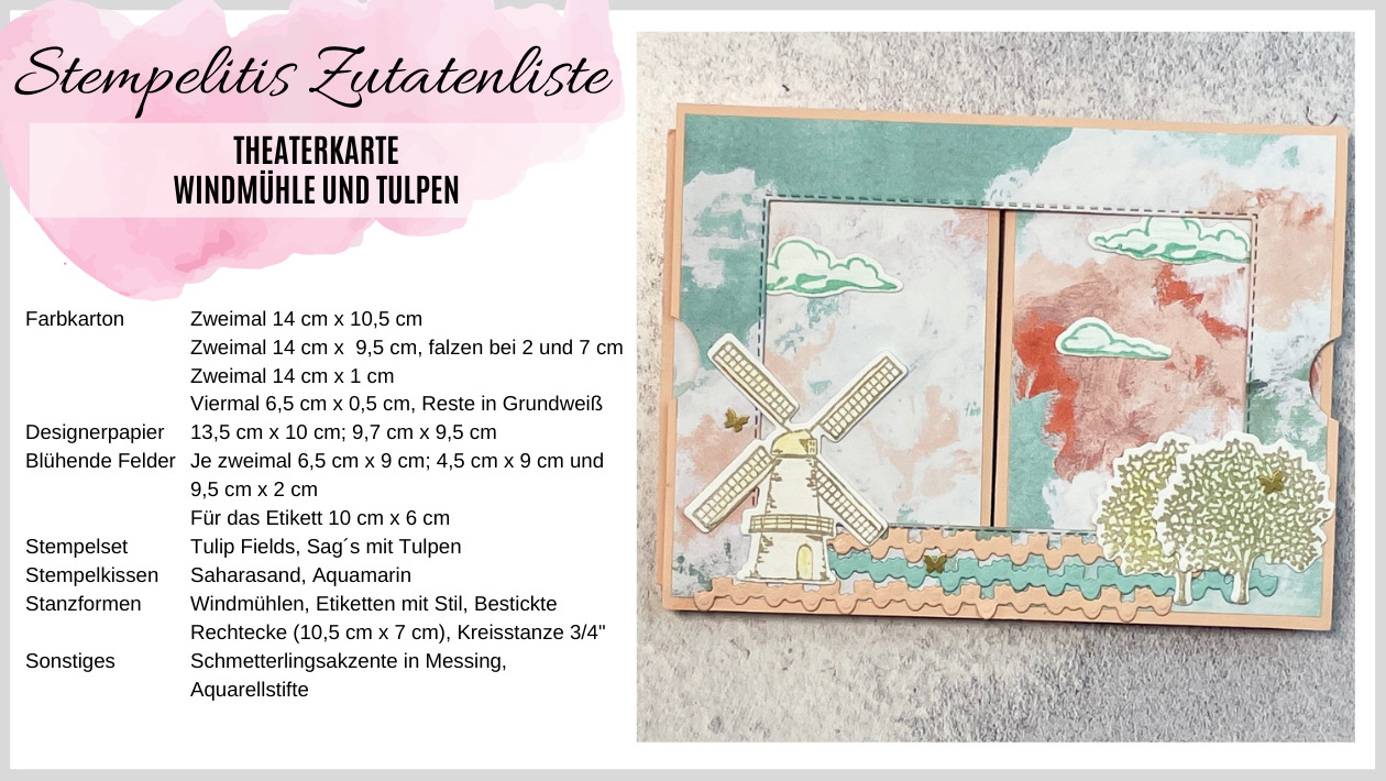 Theaterkarte, Karte basteln, handmade, besondere Kartenform, Stampin up, Stempelitis