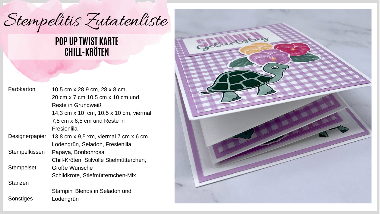 Pop up Twist Karte, Karte basteln, handmade, besondere Kartenform, Stampin up, Stempelitis