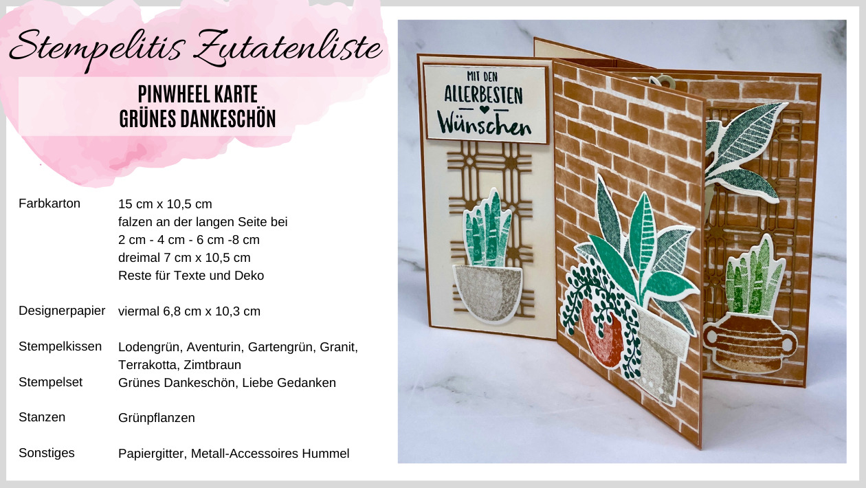 Phunwheel Karte, Karte basteln, handmade, besondere Kartenform, Stampin up, Stempelitis