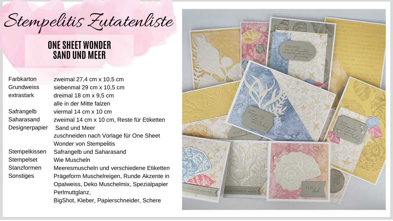 One Sheet Wonder, Karte basteln, handmade, besondere Kartenform, Stampin up, Stempelitis