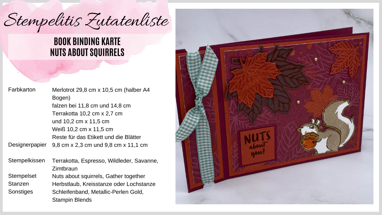 Bookbinding Karte, Karte basteln, handmade, besondere Kartenform, Stampin up, Stempelitis