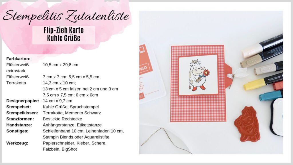 Flip Zieh Karte, Karte basteln, Anleitung, Kartenform, Funfold, Stampin Up