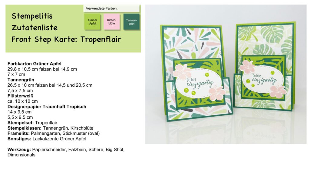 Karte basteln, Anleitung, Kartenform, Funfold, Stampin Up